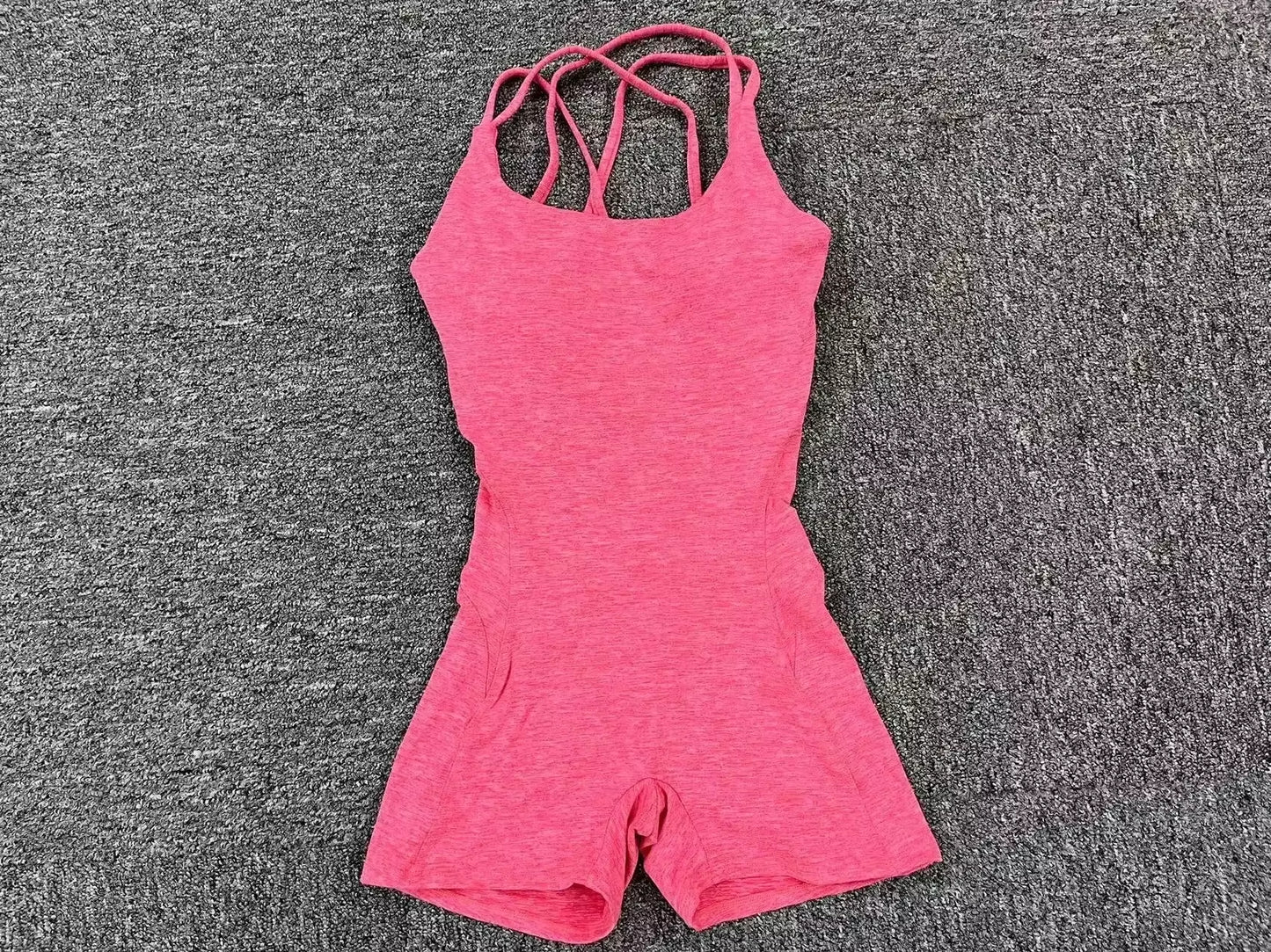 Backless Scrunch Raises Butt Fitness Short Overalls