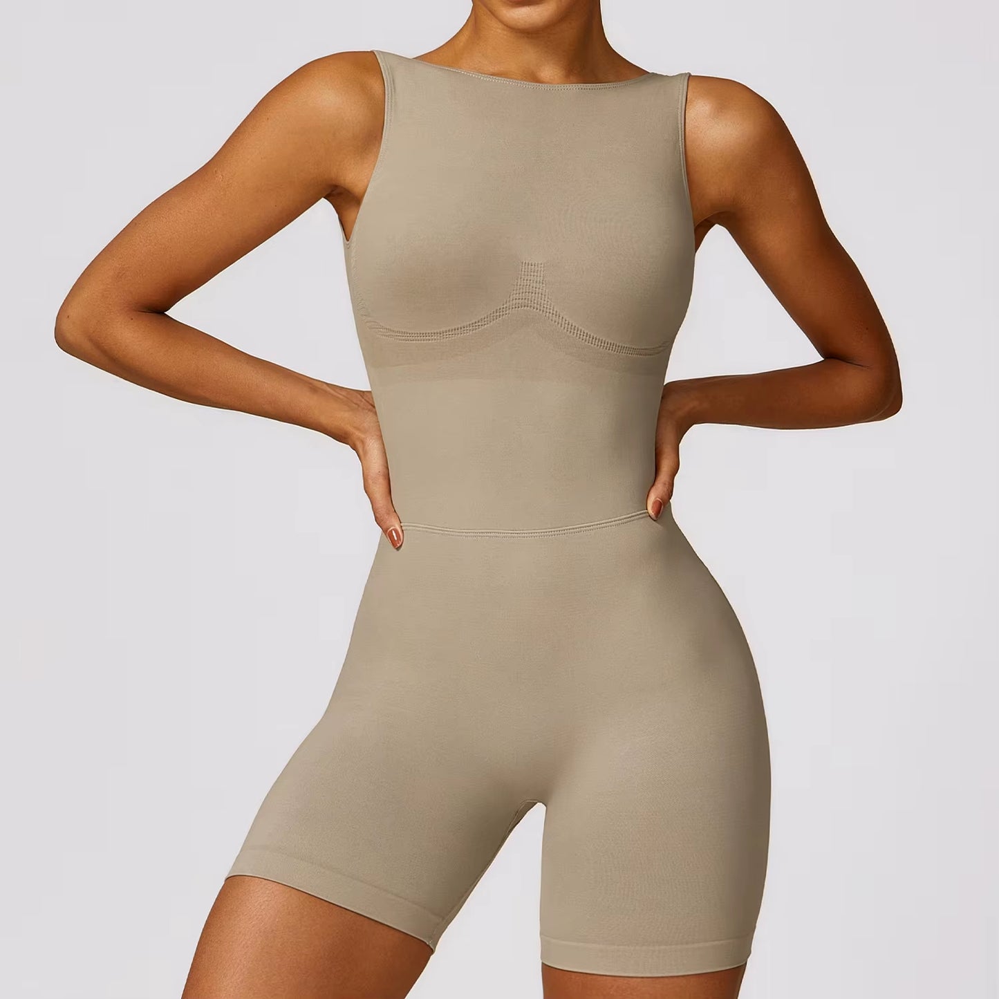 Seamless Backless Sport One Piece Outfit Yoga Workout Clothes Fitness Overalls