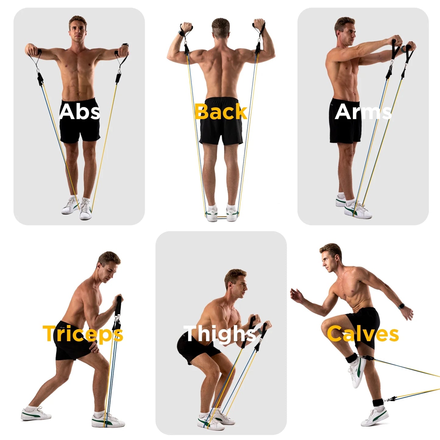 Resistance Bands Exercise Bands Workout Bands - up to 150Lb, Indoor and Outdoor Bands