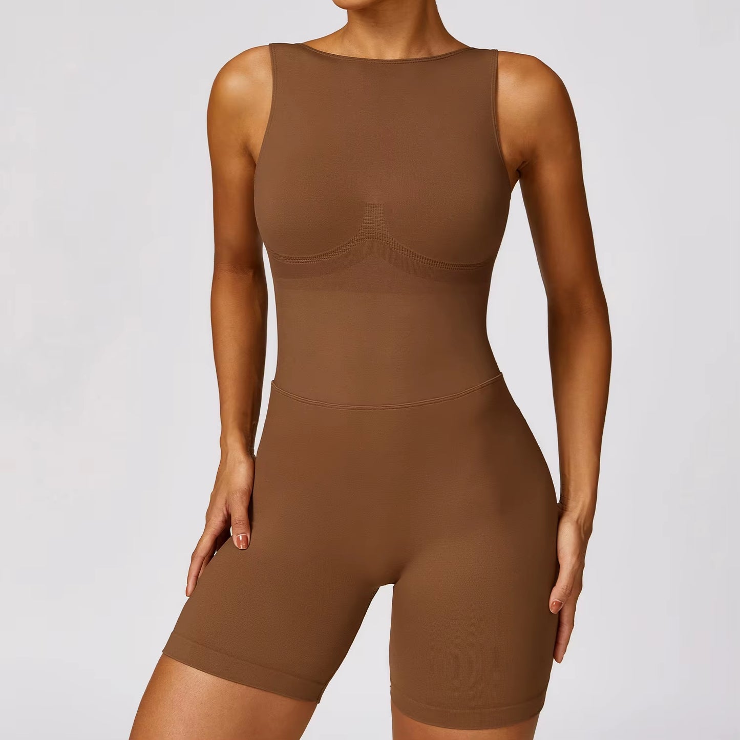 Seamless Backless Sport One Piece Outfit Yoga Workout Clothes Fitness Overalls