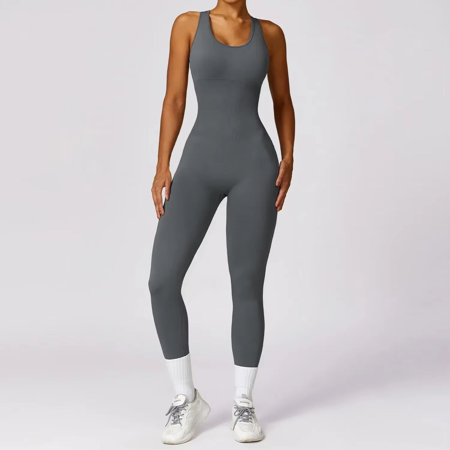 Women Sportswear Sexy Backless Push up Fitness Overalls