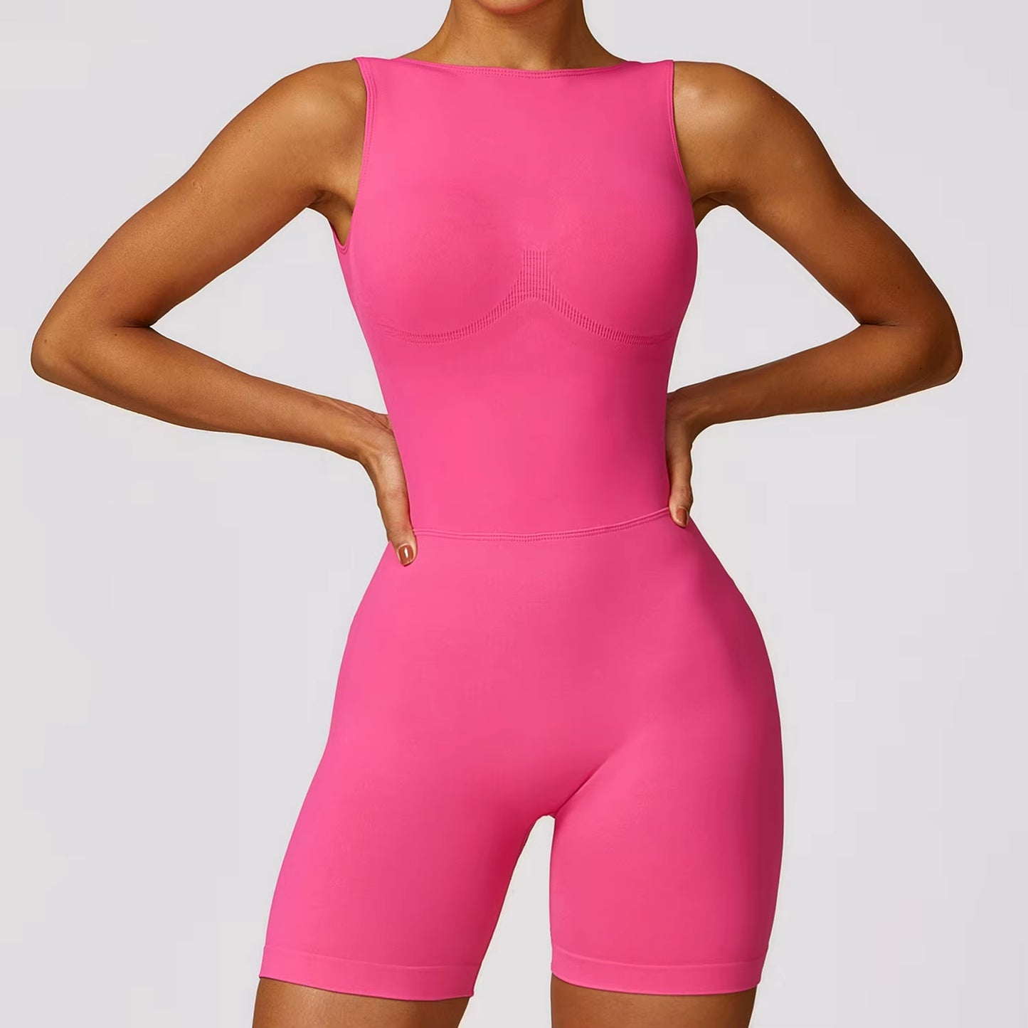 Seamless Backless Sport One Piece Outfit Yoga Workout Clothes Fitness Overalls