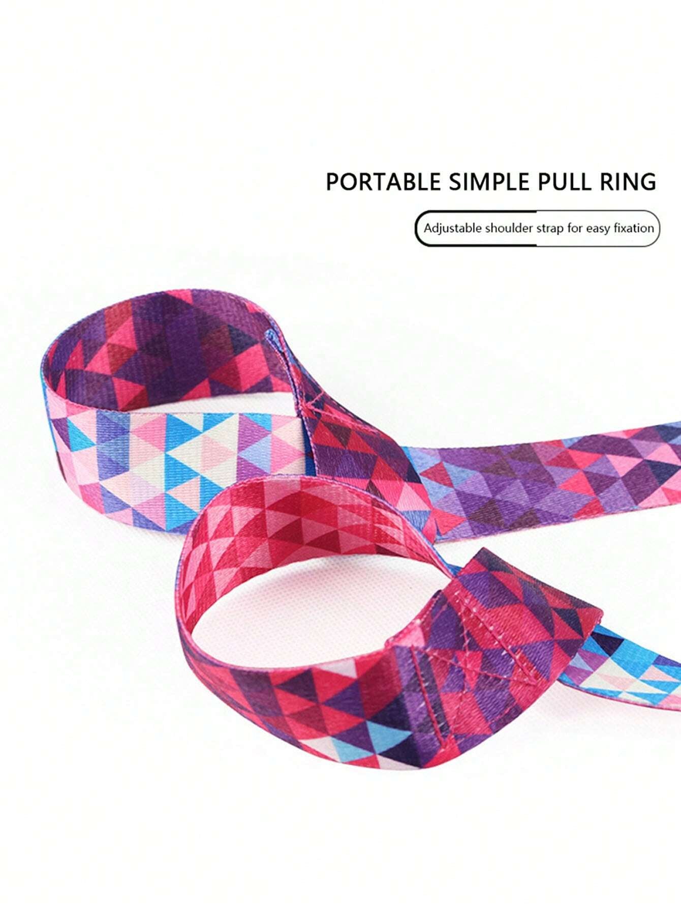 Multifunctional Yoga Mat Strap with Print Design - Yoga Exercise Stretching Strap and Mat Carrier