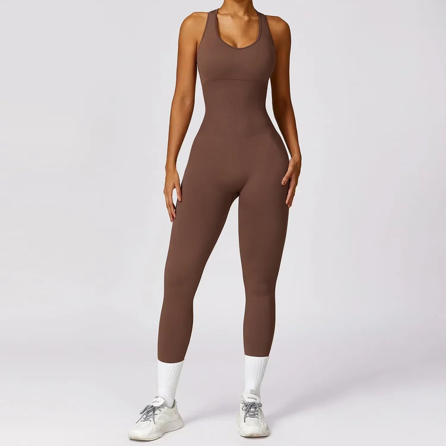 Women Sportswear Sexy  Backless Push up Fitness Overalls 