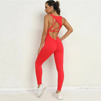 New Sportswear Woman Gym Fitness Overalls 