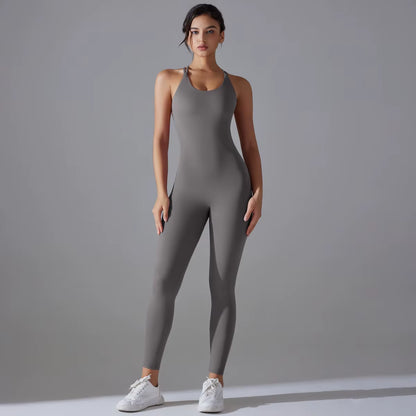 Sexy Backless Bodycon Scrunch Yoga Suit