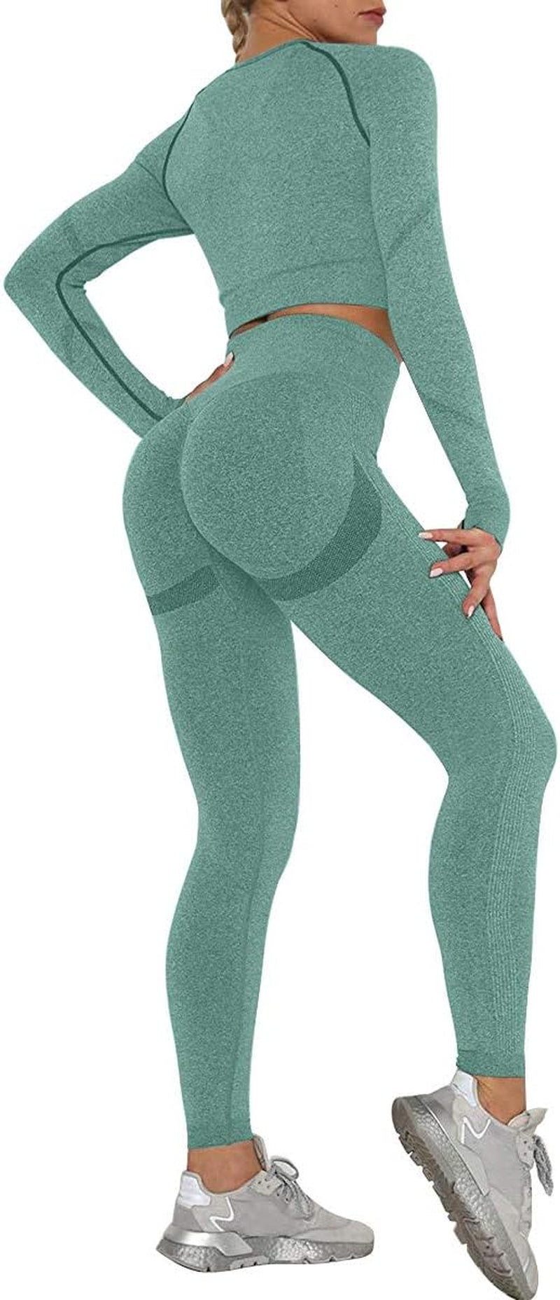 Women Butt Lifting 2 Piece Workout Outfits