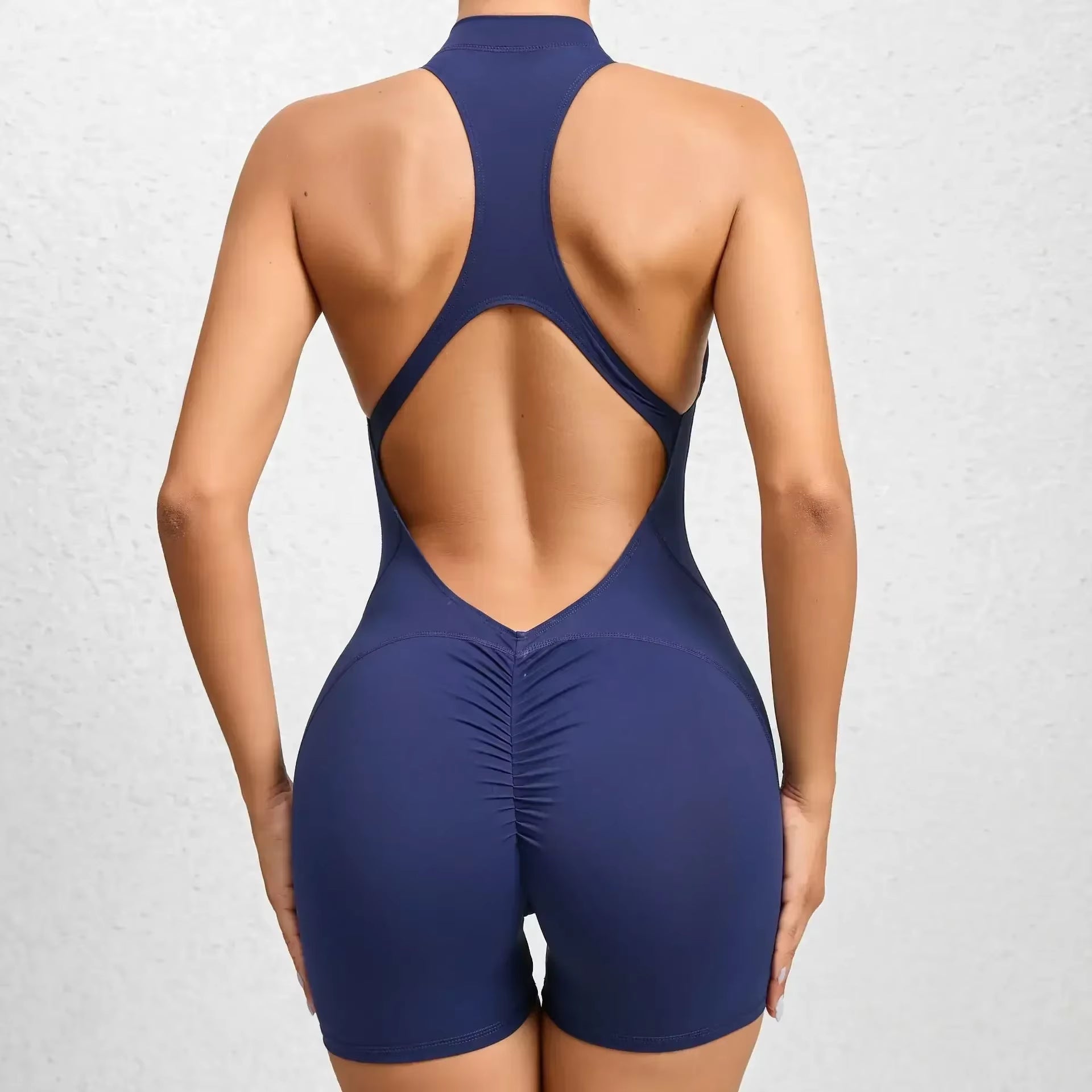 Sexy Hollow Backless Scrunch Butt Sport Yoga Romper