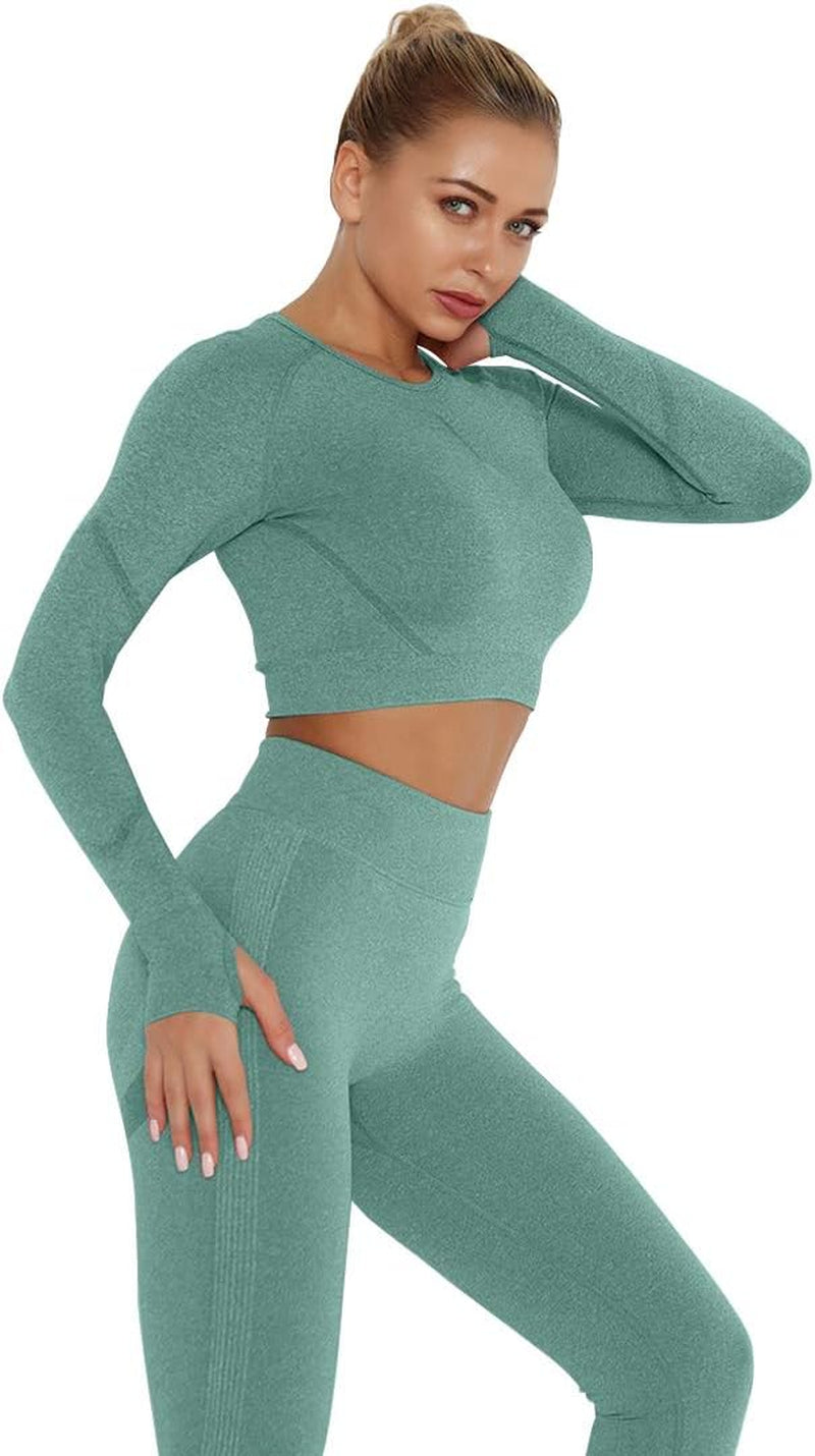 Women Butt Lifting 2 Piece Workout Outfits