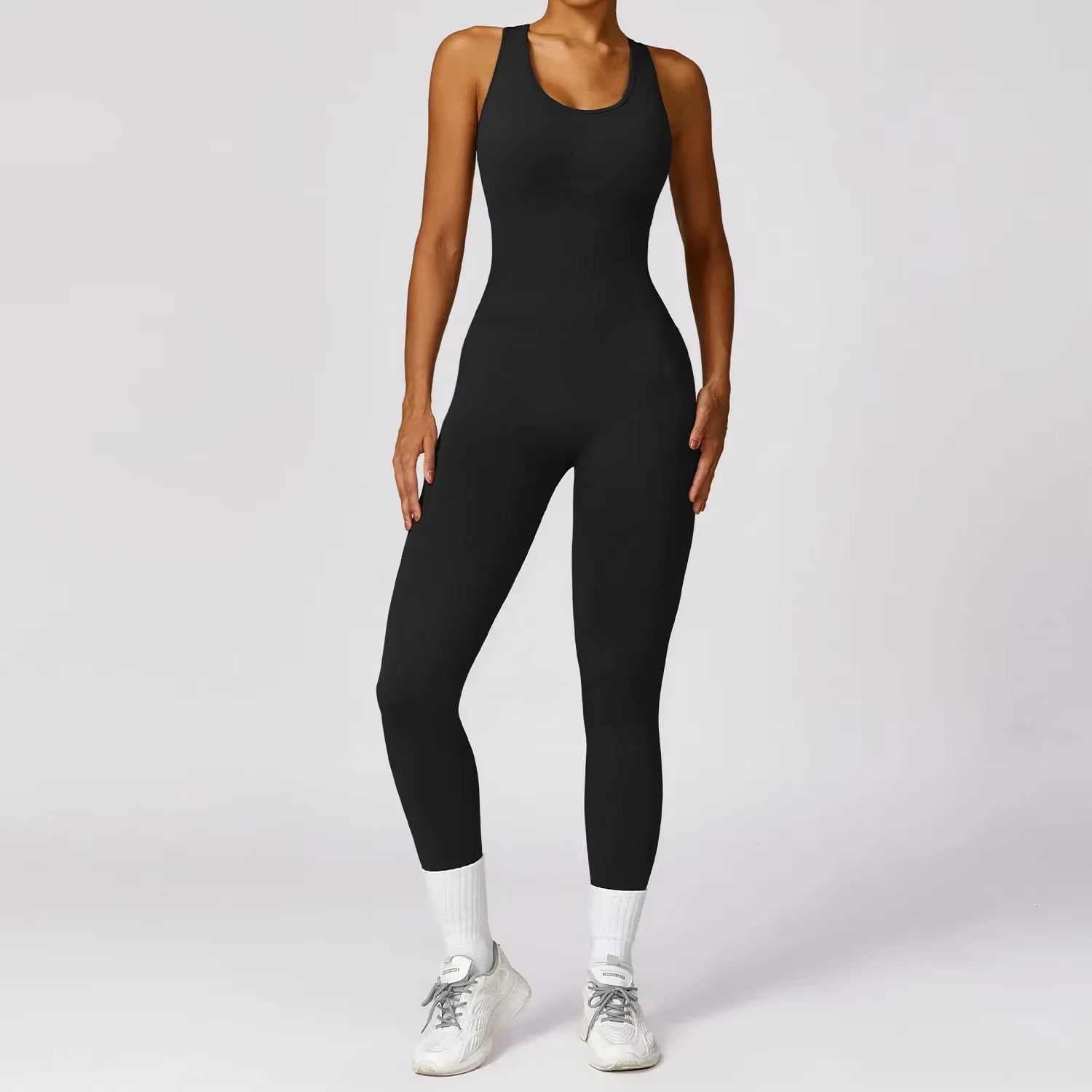  Women Sportswear Sexy  Backless Push up Fitness Overalls 