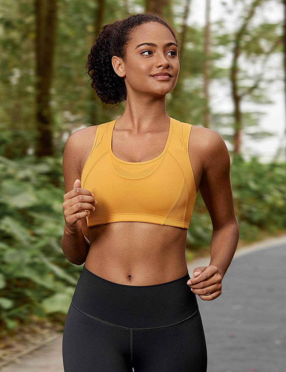 Sports Bras for Women High Support Mesh Full Coverage Racerback Wireless No Bounce Running Bras