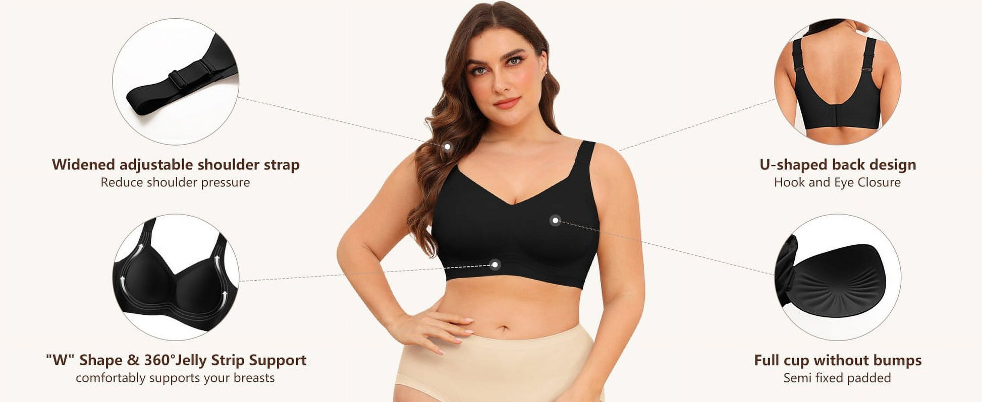 Seamless women's bras