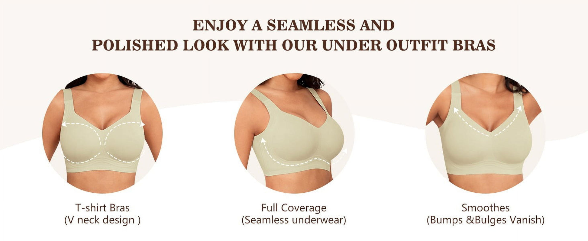 Seamless women's bras