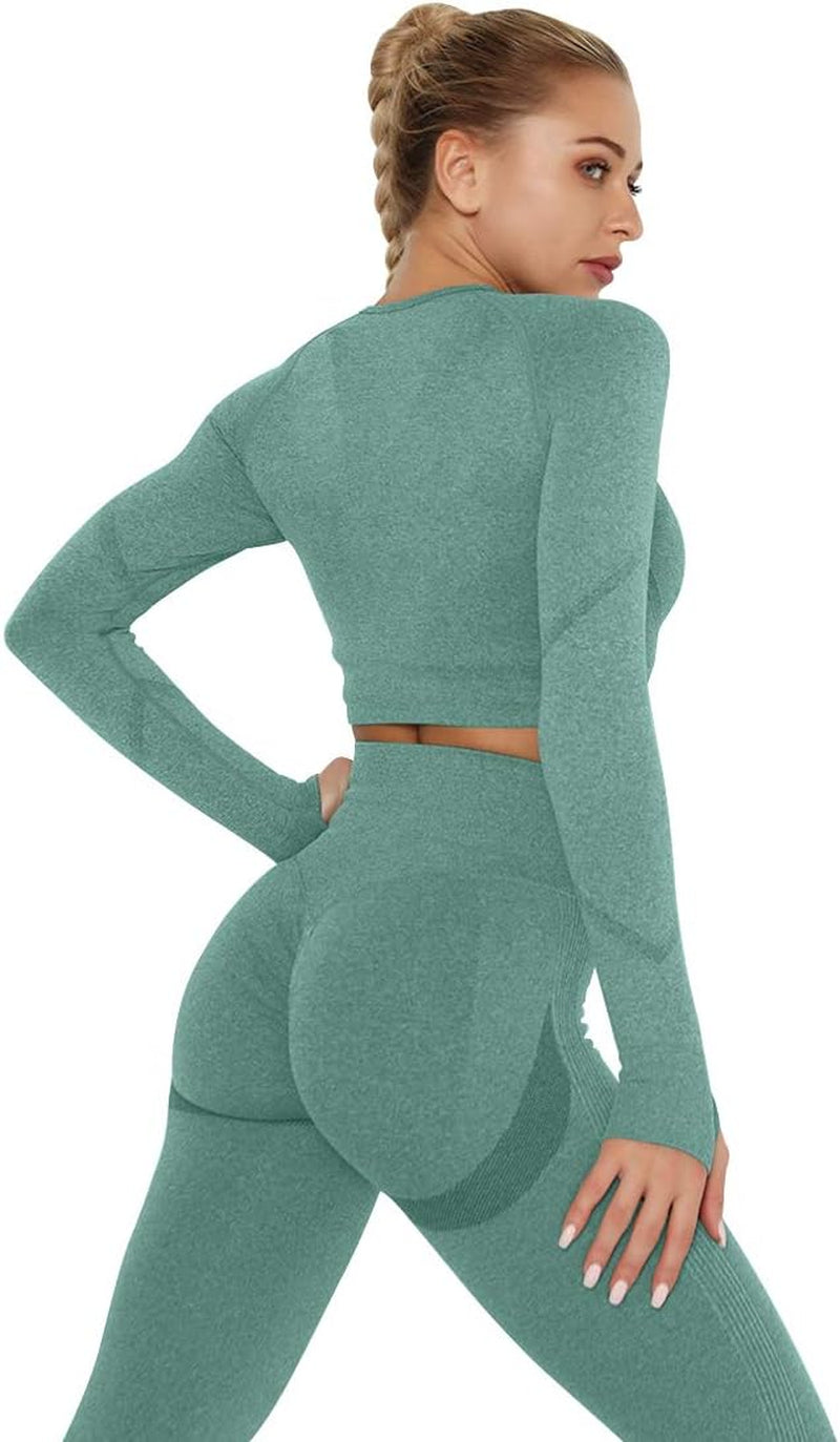 Women Butt Lifting 2 Piece Workout Outfits